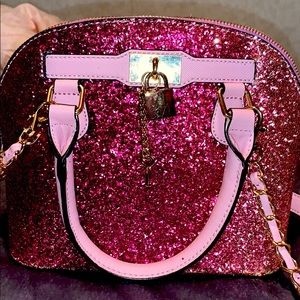 LIKE NEW PINK GLITTER ALDO BAG